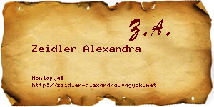 Zeidler Alexandra névjegykártya